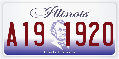 IL license plate A191920