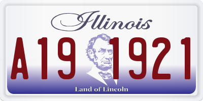 IL license plate A191921