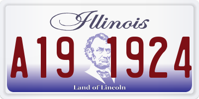 IL license plate A191924