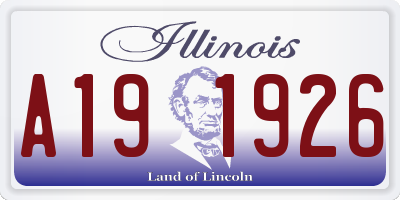 IL license plate A191926
