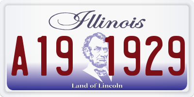 IL license plate A191929