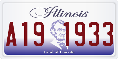 IL license plate A191933