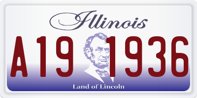 IL license plate A191936