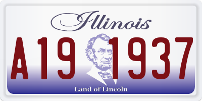 IL license plate A191937