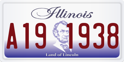 IL license plate A191938