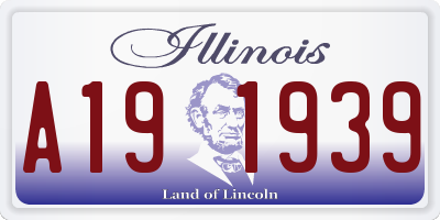 IL license plate A191939