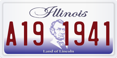IL license plate A191941