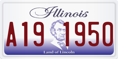 IL license plate A191950