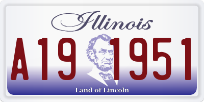 IL license plate A191951