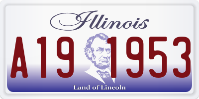 IL license plate A191953