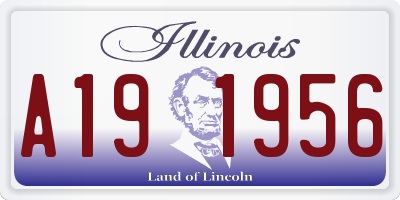 IL license plate A191956