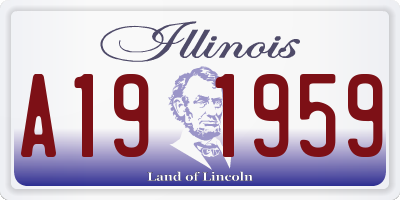 IL license plate A191959