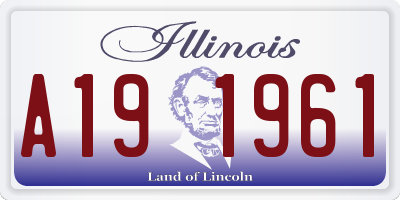 IL license plate A191961