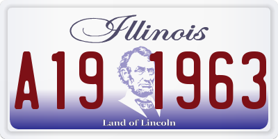 IL license plate A191963