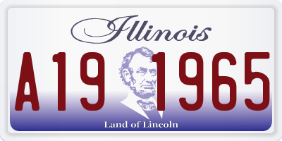 IL license plate A191965