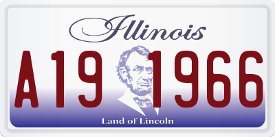 IL license plate A191966