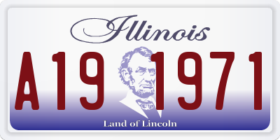IL license plate A191971