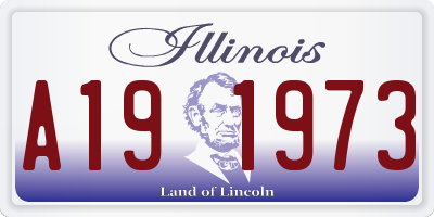 IL license plate A191973