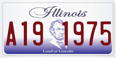 IL license plate A191975