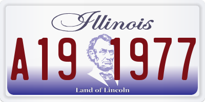 IL license plate A191977