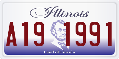 IL license plate A191991