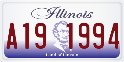 IL license plate A191994