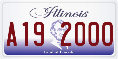 IL license plate A192000