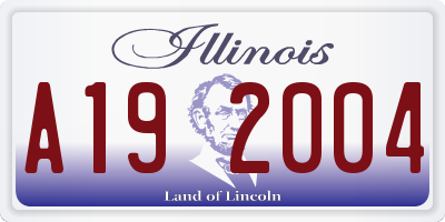 IL license plate A192004