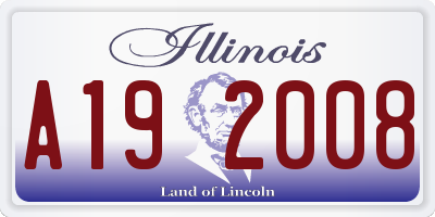 IL license plate A192008