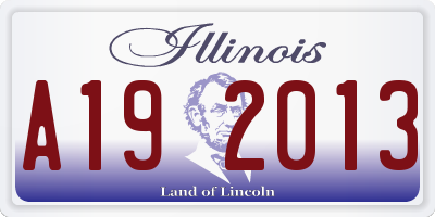 IL license plate A192013