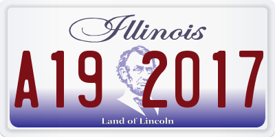 IL license plate A192017