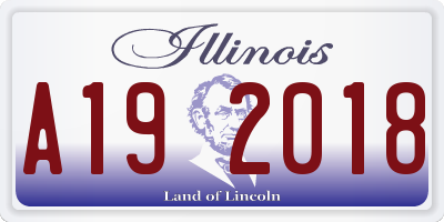 IL license plate A192018