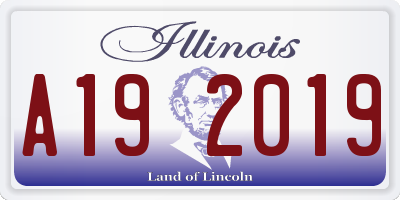 IL license plate A192019