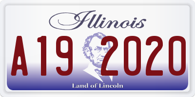 IL license plate A192020