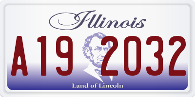 IL license plate A192032