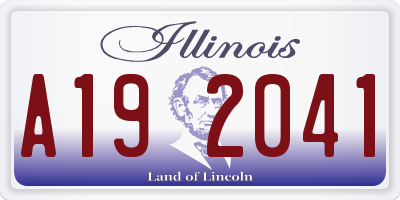 IL license plate A192041