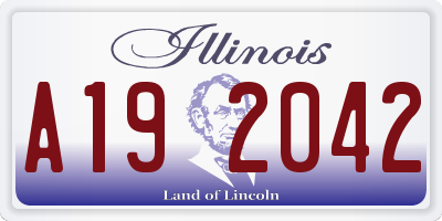 IL license plate A192042