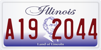 IL license plate A192044