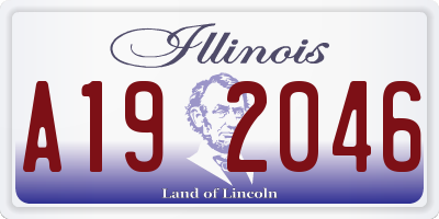 IL license plate A192046