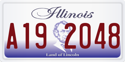 IL license plate A192048