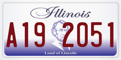 IL license plate A192051
