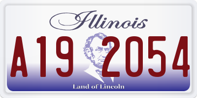 IL license plate A192054
