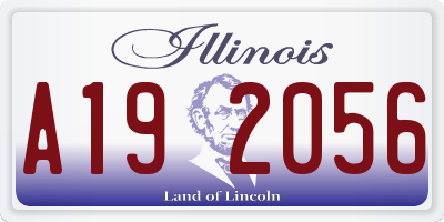 IL license plate A192056