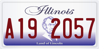 IL license plate A192057