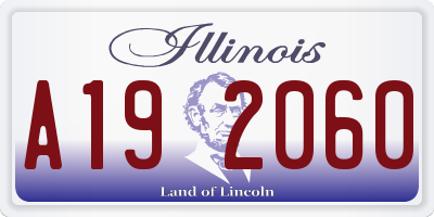 IL license plate A192060