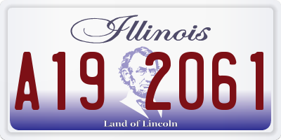 IL license plate A192061