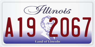 IL license plate A192067