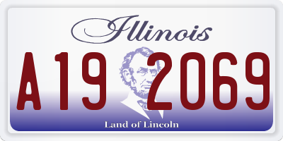 IL license plate A192069