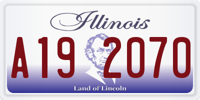 IL license plate A192070