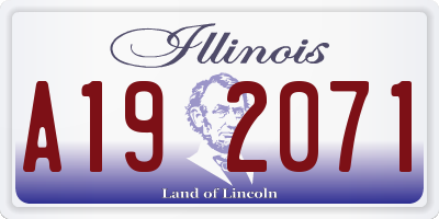 IL license plate A192071